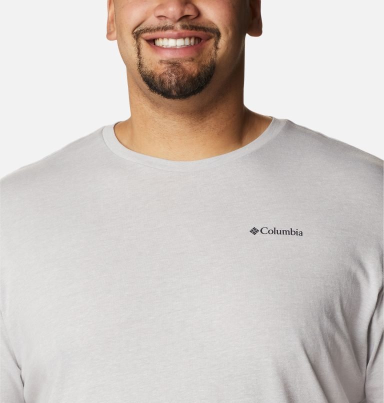 Men's Columbia Thistletown Hills Short Sleeve T Shirts Light Grey | Plus Size CA-SAC08